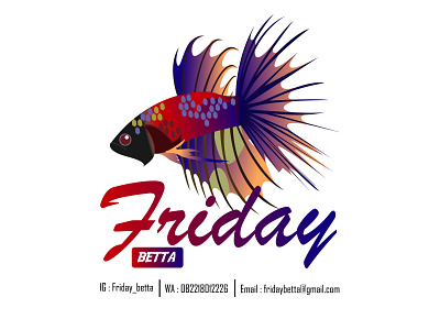 Friday Logo ikan illustration logo logo design logo ikan logo ikan cupang logos logotype
