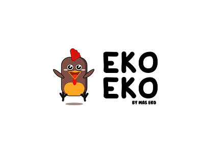 EKOEKO ayam ayam goreng branding design illustration logo logo ayam logo design logo designer logodesign logos logotype usaha ayam crispy vector