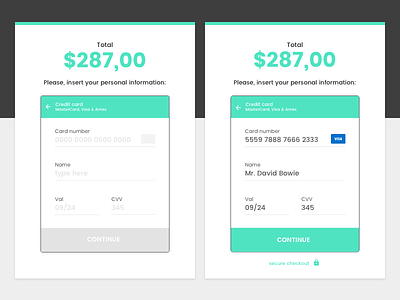Credit Card Checkout checkout credit card e commerce flat form payment sketch