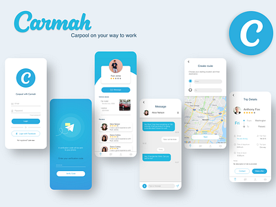 Ride sharing app design ui ux