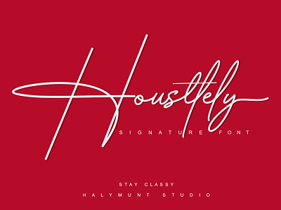 Housttelly / Signature Style typography