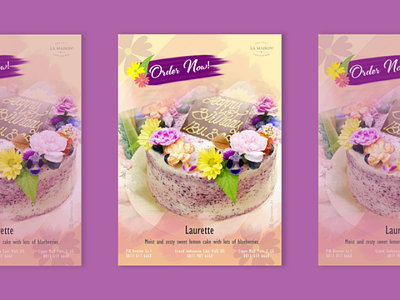 Laurette Ads cake digital imaging graphicdesigner tropical
