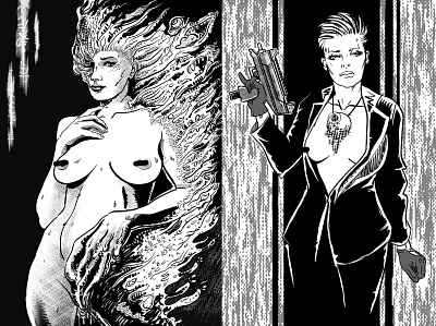 Characters - concept art comics concept draw illustration ink woman