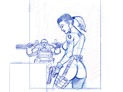 sketch cyberpunk draw illustration police sketch woman