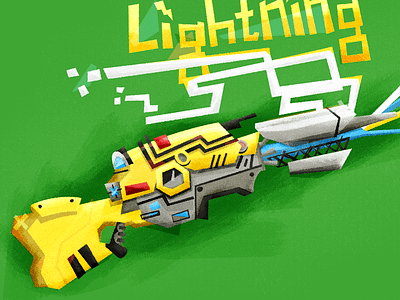 Lightning Gun Doodle cartoon epic armory game gun illustration lightning unreal tournament ut2k4 weapon
