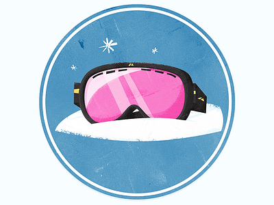 Skiboarding Goggles badge glasses goggles illustration ski skiing snow snowboard snowboarding sports