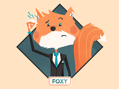 WorkMob Mascot animal character fox illustration mascot mobster pinstripe suit tail