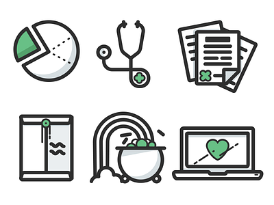 Payroll Icons chart computer forms gold icon icons illustration laptop legal papers stats stethoscope