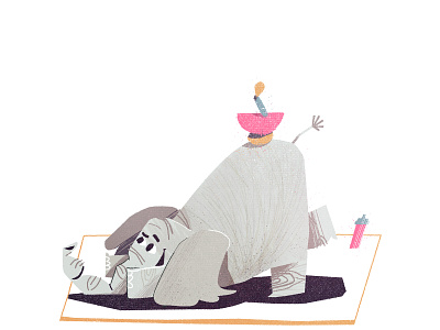 Elephant animal boston character cute elephant friendly illustration illustrator kid kidlit stretch yoga 🐘