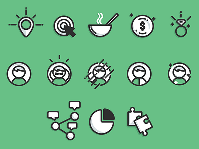More Icons graph icon icons illustration minimal person ring simple soup