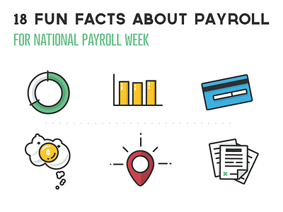 National Payroll Week Infographic chart graph icon illustration infographic money payroll