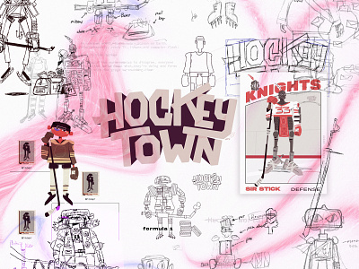 Hockey Town Sketches character character design collectable eth ethereal helmet hockey ice illustration illustrator mint nft nfts opensea shop solana sports stick