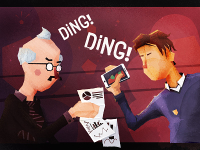 Cool Accountants accountants accounting battle boxing fight illustration