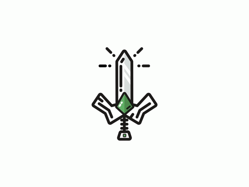 Minimal Zelda Animated animation arrow bow illustration link master sword minimal mograph simple sword zelda