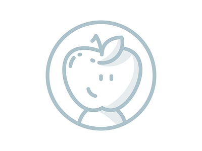 Applehead apple avatar blank character illustration profile simple