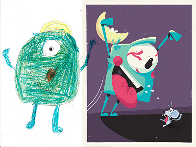 Monster Project 106 children gomonsterproject halloween illustration monster monster project monsterproject spooky