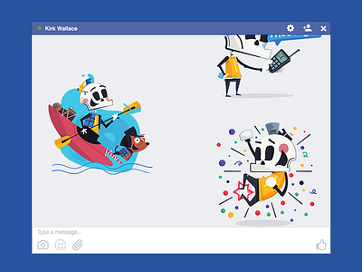 Facebook camping stickers