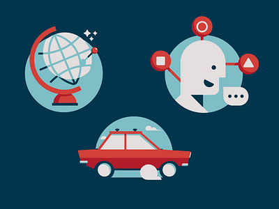Ready Icons auto automobile automotive car globe icon icons illustration process travel user