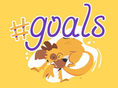 FB Goals dog goals hahahaha hashtag illustration lettering silly tail