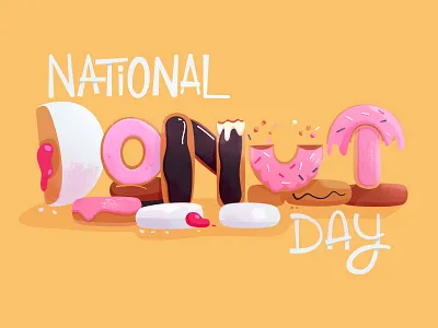 Donut day donut donut day facebook lettering sprinkles sticker