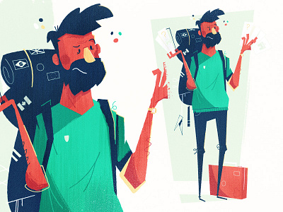 Traveling Character By Kirk! Wallace On Dribbble