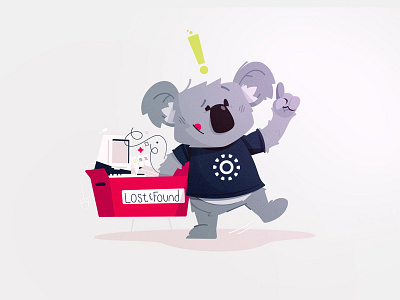 Koala 404 404 404 page animal bear character error error page illustration koala lost lost and found mascot