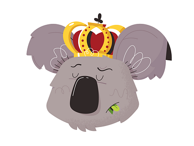 Bear of spades animal bear card character crown king koala leaf paying cards plant smug spade