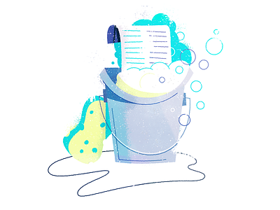 Cleaning yer lists automation boston bucket email illustration list mailchimp massachusetts soap sponge water