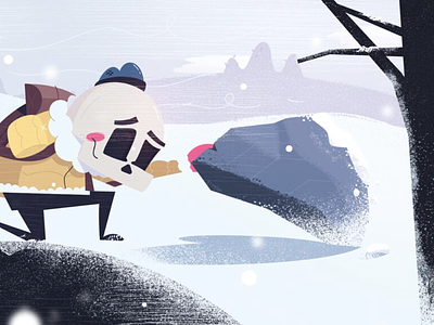 Snow searching animation blizzard jacket keyframe looking parka searching skeleton snow storm winter