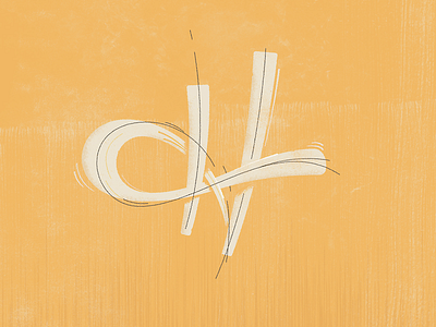 #36daysoftype H display h hand lettering lettering script type