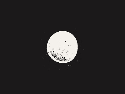 Full Moon full moon grain icon minimal moon planet simple space stamp texture