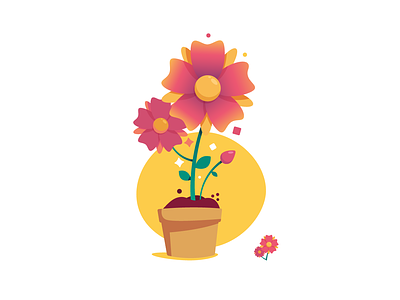 Flower growth icons