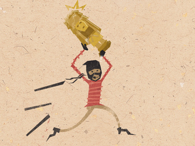 Happy 4th? balaclava character crook illustration jump leap mask ninja robber run thief