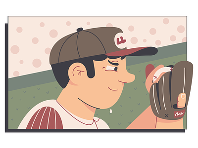 Baseball Pitcher baseball boston character crowd focused illustration mlb nervous pitcher red sox sport sports sweat sweating