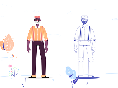 Farming Character beard character character design flowers glasses jogger jogging marathon run runner running sports sweating sweaty