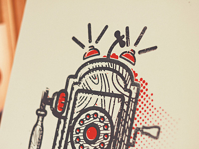 Retro Phone Screenprint bells colors halftone illustration phone retro ring screenprint simple telephone