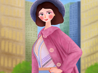 The Marvelous Mrs. Maisel design girl illustration people pink pinkcoat