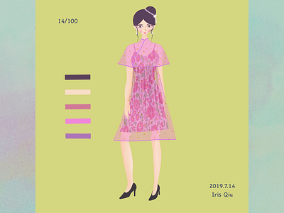 Fashion girl cheongsam design fashion girl illustration people