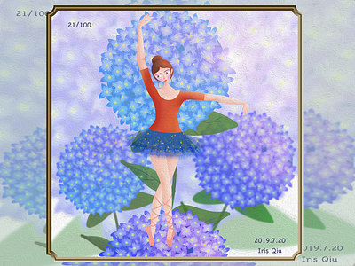 Ballet ballet dancer design girl illustration