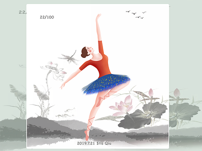 Ballet ballet dancer design girl illustration people