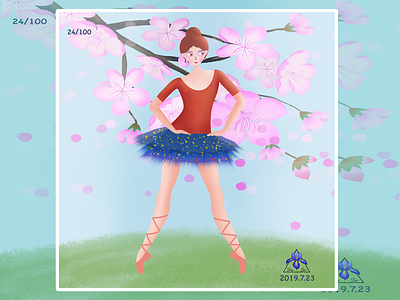 Ballet ballet dancer design girl illustration people