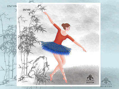 Ballet ballet dancer design girl illustration people