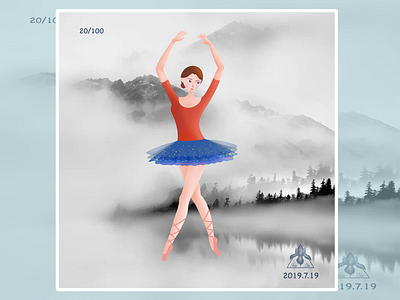 Ballet ballet dancer design girl illustration people