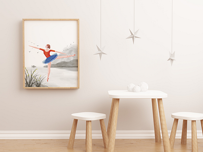 Ballet ballet dancer design girl illustration