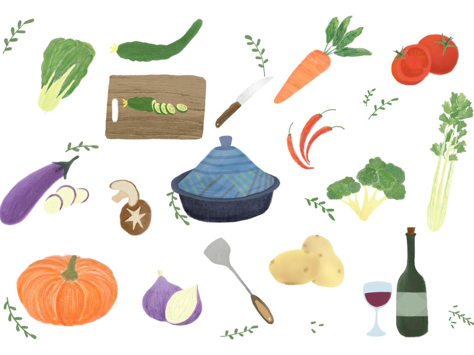 Vegetables by Iris Qiu on Dribbble