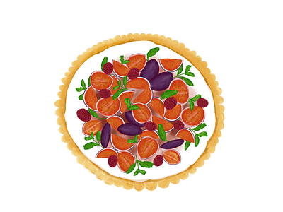 Fruit pie design food food illustration fruit fruit pie illustration pie