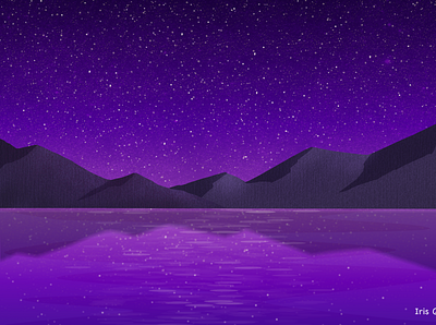 The stars design illustration lake nature night sky stars