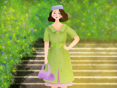 The Marvelous Mrs. Maisel character design girl green greencoat illustration people