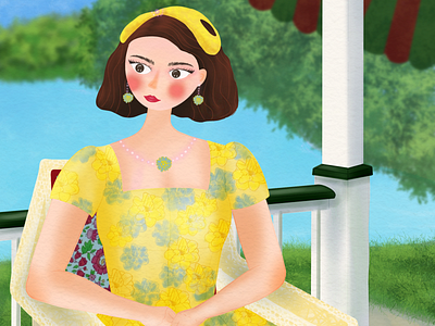 The Marvelous Mrs. Maisel character characterdesign design girl illustration yellow yellowdress