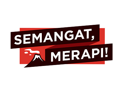 Semangat, Merapi! branding campaign logo logogram merapi mountain red social volcano